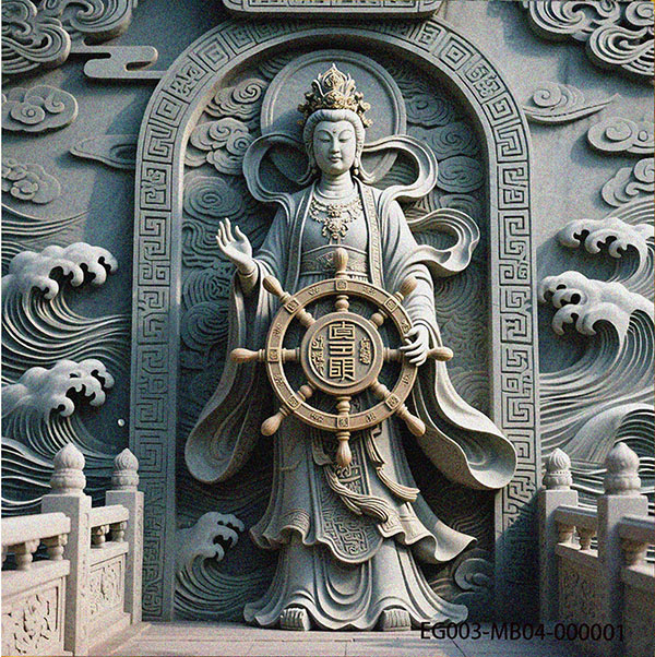 EG003-MB04:Maritime Guardian Plaque-Divine Rudder Seal