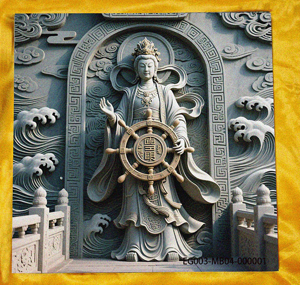 EG003-MB04:Maritime Guardian Plaque-Divine Rudder Seal - Image 5