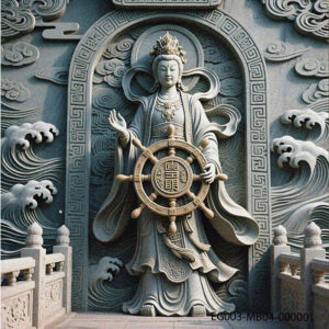 EG003-MB04:Maritime Guardian Plaque-Divine Rudder Seal